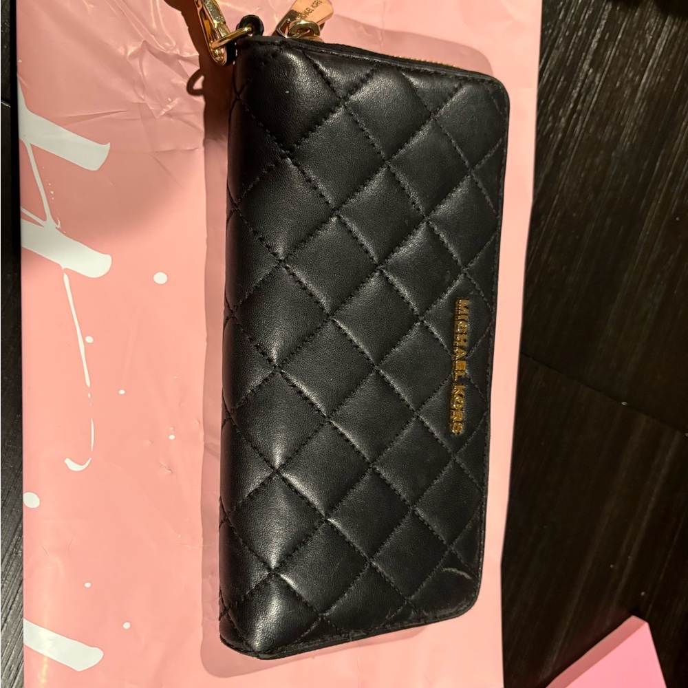 Michael Kors Black Quilted Wallet